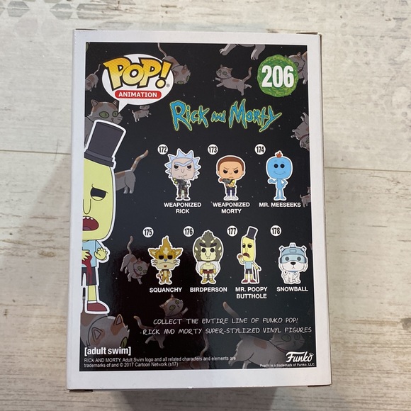 Funko Pop Mr Poopy Butthole #206 Rick and Morty Exclusive Figure - Picture 6 of 9